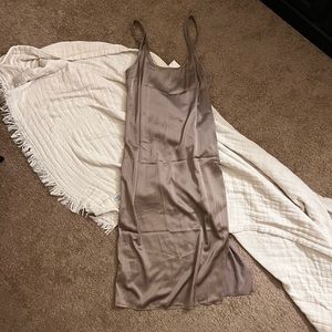 Satin Slip Midi Dress